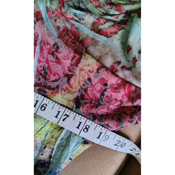 Mally & Millie USA Dress Size M 3/4 Sleeves Multi Color Elastic Waist - Picture 9 of 11